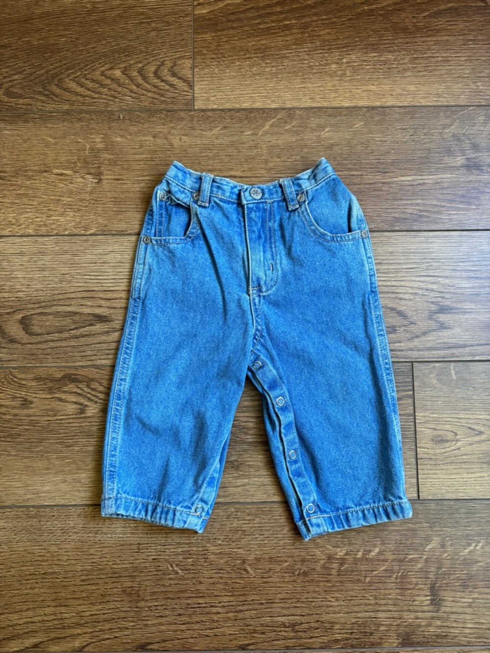 Vintage 90s Faded Glory Denim Elastic Waist Baby Boy Jeans Size 12 months